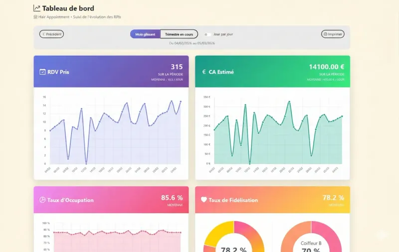 Tableau de bord & statistiques